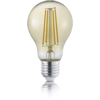 LED Lamp - Filament - Trion Limpo - E27 Fitting - 8W - Warm Wit 2700K - Dimbaar - Amber - Glas