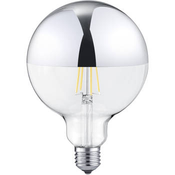 LED Lamp - Filament - Trion Limpo XL - E27 Fitting - 7W - Warm Wit 2700K - Dimbaar - Glans Chroom - Glas