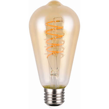 LED Lamp - Filament - Trion Spiro - E27 Fitting - 7W - Zeer Warm Wit - 1800K - Dimbaar - 500 lumen