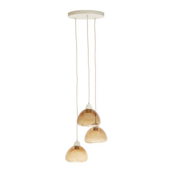 Light & Living - Hanglamp BISHO - Ø30x14cm - Bruin