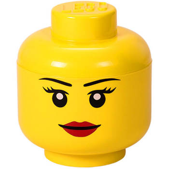 LEGO® Opbergbox Hoofd - Girl - ø 16 x 18.5 cm