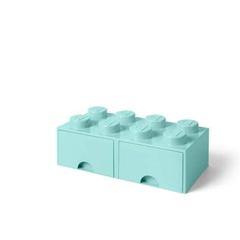 Lego - Opbergbox met 2 Lades Brick 8 - Polypropyleen - Blauw