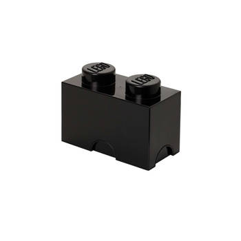 Lego - Opbergbox Brick 2 - Polypropyleen - Zwart