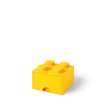 Lego - Opbergbox met Lade Brick 4 - Polypropyleen - Geel