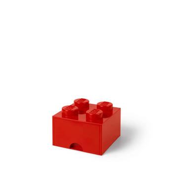 Lego - Opbergbox met Lade Brick 4 - Polypropyleen - Rood