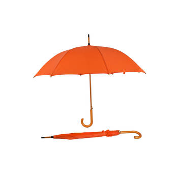 2x Stijlvolle Paraplu Prachtige Automatische paraplu Polyester oranje Stormparaplu Grote paraplu