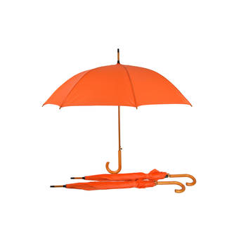 3x Stijlvolle Paraplu Prachtige Automatische paraplu Polyester oranje Stormparaplu Grote paraplu