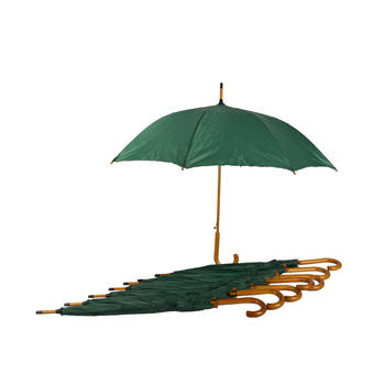 8x Stijlvolle Paraplu Prachtige Automatische paraplu Polyester Groen Stormparaplu Grote paraplu