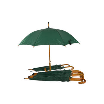 Tienvoudige kwaliteit & stijl: 10 Automatische Groene Paraplu's Diameter - 102cm - Polyester - Opvouwbare