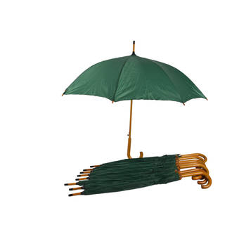 Pakket van 9 Stijlvolle Groene Automatische Paraplu's Prachtige Polyester Stormparaplu Groot Opvouwbaar