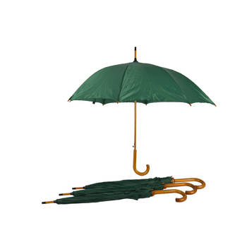 4x Hedendaagse Automatische paraplu - Groen - Polyester - Opvouwbaar Diameter – 102cm