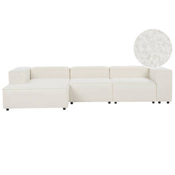 Beliani APRICA - Modulaire Sofa-Wit-Bouclé