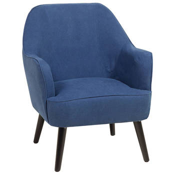 Beliani LOKEN - Fauteuil-Blauw-Polyester