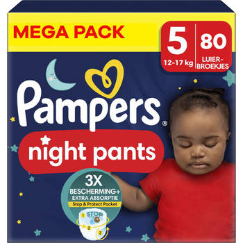 Pampers - Night Pants - Maat 5 - Mega Pack - 80 stuks - 12/17 KG
