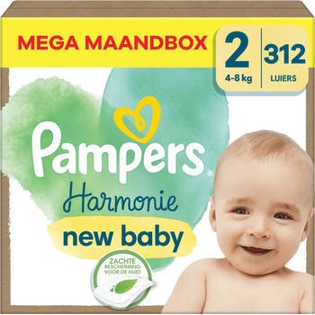Pampers - Harmonie - Maat 2 - Mega Maandbox - 312 stuks - 4/8 KG