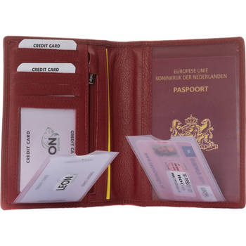 Paspoort hoesje - Klein - Leer - Rood