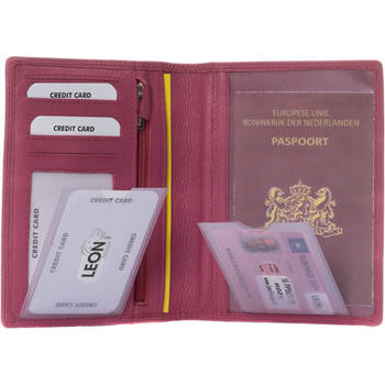 Paspoort hoesje - Klein - Leer - Roze