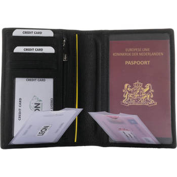 Paspoort hoesje - Klein - Leer - Zwart