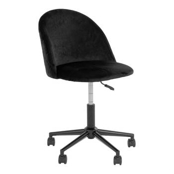 Geneve kantoorstoel velour zwart, zwart.