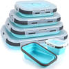 HI NATURE™ Vershoudbakjes set 4 stuks - Bewaarbakjes opvouwbaar - Lunchbox set - BPA Vrij Siliconen Voedselcontainer