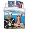 One Piece Dekbedovertrek, Pirate - Lits Jumeaux - 240 x 220 - Katoen