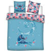 Disney Lilo & Stitch Dekbedovertrek Tropical - Lits Jumeaux - 240 x 220 + 2x 65 x 65 cm - Katoen Flanel