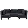 Beliani UNSTAD - Modulaire Sofa-Zwart-Polyester