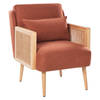 Beliani ORUM - Fauteuil-Oranje-Polyester