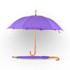 2x Paraplu Automatische paraplu paars Opvouwbare paraplu Houten handvat 89cm*98cm