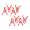 2 sets x 4pcs Rood Handdoekklemmen Handdoekclips plastic Handdoekhaakjes Handdoekknijpers 15cm*10cm*3cm