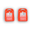 2x Compacte Rode EHBO-Kit voor Onderweg - Verbanddoos met 19 Stuks - Verbandkast 10cm x 3cm x 13cm