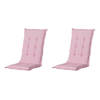 Madison - Tuinkussens Hoge Rug Panama Soft Pink - 123x50 - Roze - 2 Stuks