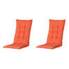 Madison - Tuinkussens Hoge Rug Panama Flame Orange - 123x50 - Oranje - 2 Stuks