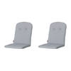 Madison Kussen - Kuip Hoog - Panama Light Grey - 45x96 - Grijs - 2 Stuks