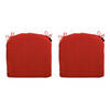 Madison Zitkussen - Basic Red - 46x48 - Rood - 2 Stuks