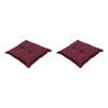 Madison - Zitkussen - Panama bordeaux - 50x50 - Rood - 2 Stuks