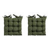 Madison Toscane Kussen - Panama Green - 46x46 - Groen - 2 Stuks