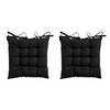 Madison Toscane Kussen - Panama Black - 46x46 - Zwart - 2 Stuks