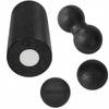 Gorilla Sports Fascia set van 4 - Triggerpoint bal - Massage roller - Zwart