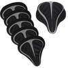 5x Durable Bicycle Saddle Cover made of Black Polyester - Protection for Bicycle Saddles - 29x20x2.5 cm