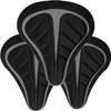 3x Durable Bicycle Saddle Cover made of Black Polyester - Protection for Bicycle Saddles - 29x20x2.5 cm