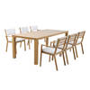 AXI Jada Tuinset met 6 stoelen in Hout look & Beige Dining set voor tuin in Aluminium / Polyester