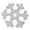 Clayre & Eef Kerstdecoratie Sneeuwvlok 29x29x1 cm Wit Kunststof Wit