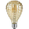LED Lamp - Filament - Trion Topus - 4W - E27 Fitting - Warm Wit 2700K - Amber - Aluminium