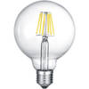 LED Lamp - Filament - Trion Globin XL - E27 Fitting - 8W - Warm Wit 2700K - Dimbaar - Transparent Helder - Glas