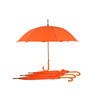 Betrouwbare bescherming: 4 Automatische Oranje Paraplu's (Hoogwaardig Polyester) - Set van 4
