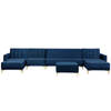 Beliani ABERDEEN - Modulaire Sofa-Blauw-Fluweel