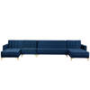 Beliani ABERDEEN - Modulaire Sofa-Blauw-Fluweel