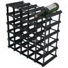 Vinata Marano wijnrek - zwart - 30 flessen - wijnrekken - flessenrek - wijnrek hout metaal - wijnrek staand - wijn rek -