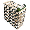 Vinata Marano wijnrek - blank - 30 flessen - wijnrekken - flessenrek - wijnrek hout metaal - wijnrek staand - wijn rek -